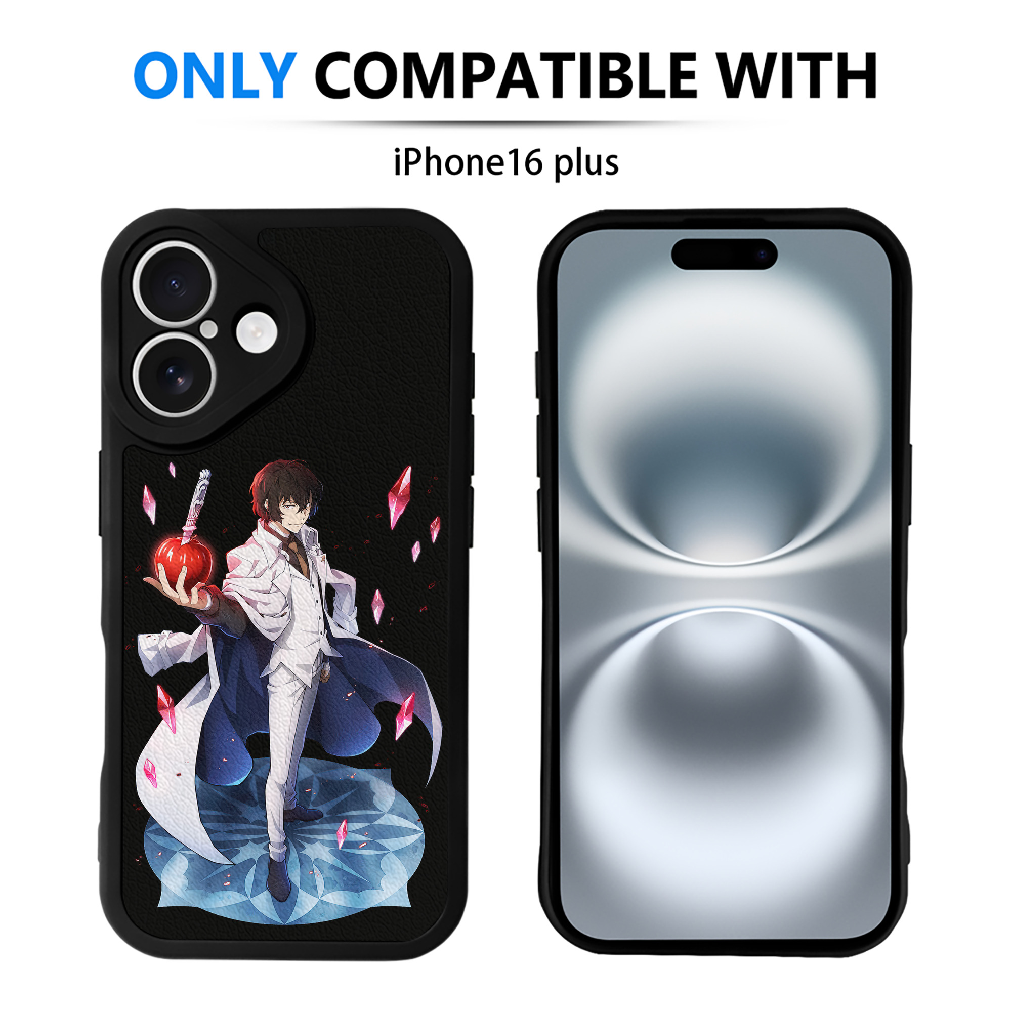 （画像用） 文豪ストレイドッグス Bungo Stray Dogs 【iPhone 16シリーズ対応】シリコンスマホケース（レザー調） 材質：シリコン
